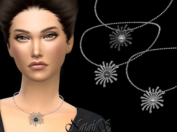  The Sims Resource: Splash necklace with pearl by NataliS