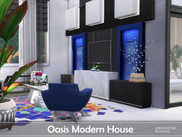  The Sims Resource: Oasis Modern House No cc by Runaring