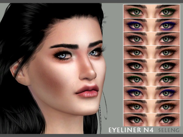  The Sims Resource: Eyeliner N4 by Seleng