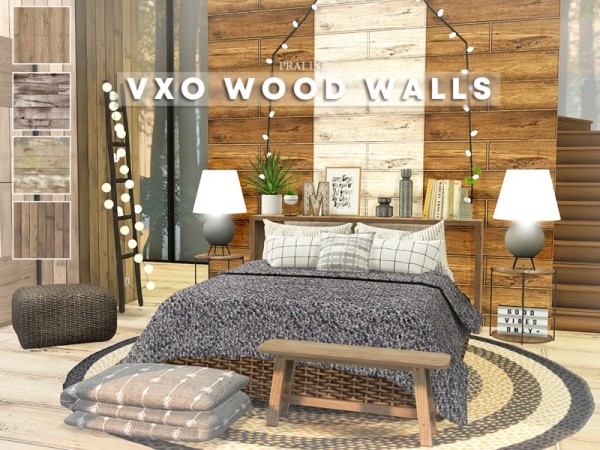  The Sims Resource: VXO Wood Walls by Pralinesims