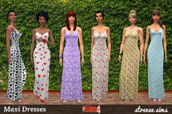  Strenee sims: 21 Maxi Dresses