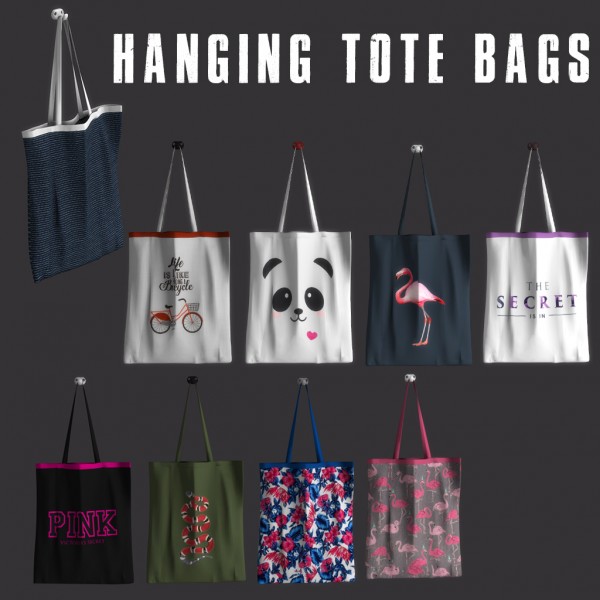  Leo 4 Sims: Hanging tote bags