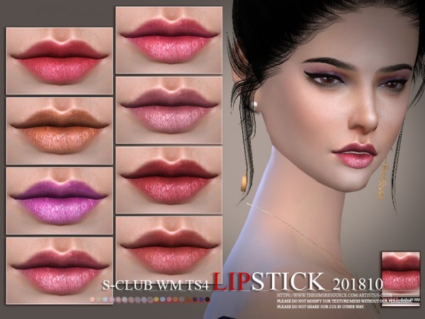  The Sims Resource: Lipstick 201810 by S Club