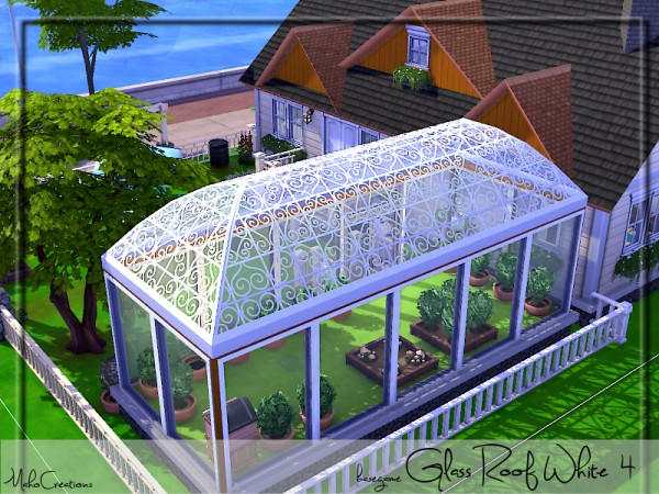  The Sims Resource: Glass Roofs White by MahoCreations