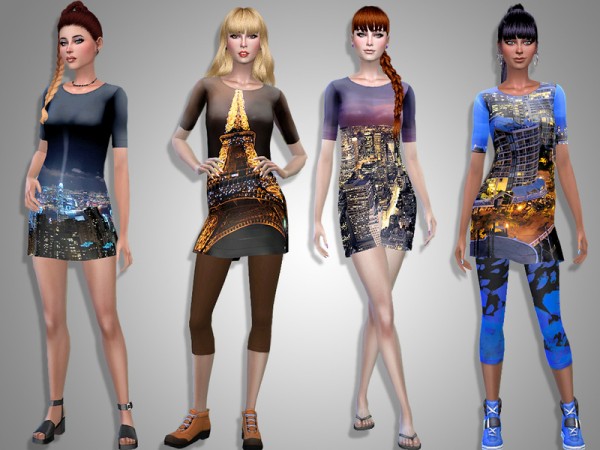  The Sims Resource: Night City outfit by Simalicious