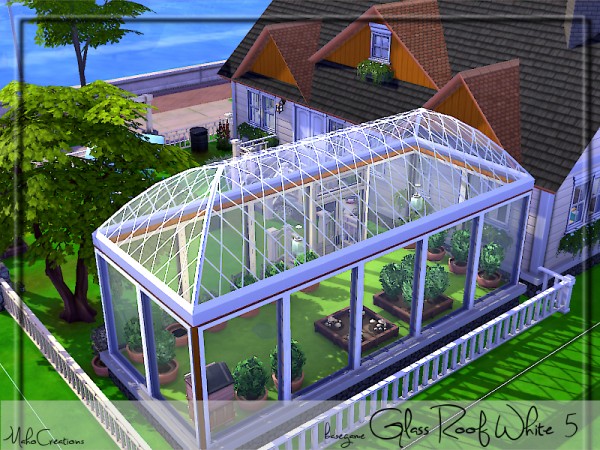  The Sims Resource: Glass Roofs White by MahoCreations
