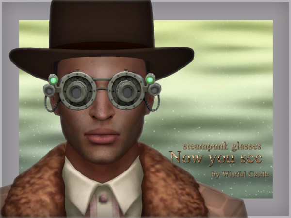  The Sims Resource: Now you see   steampunk glasses by WistfulCastle