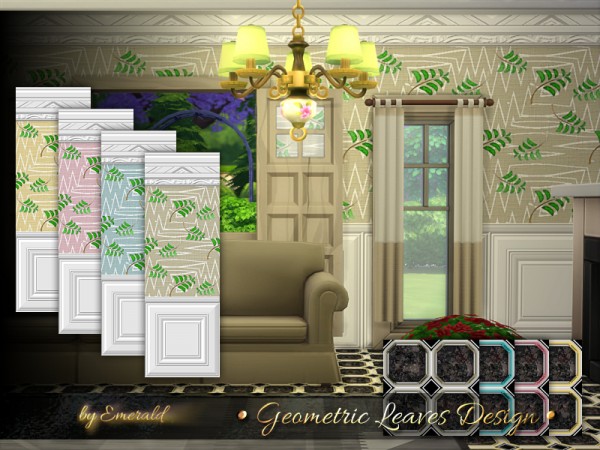 The Sims Resource: Geometric Leaves Design by emerald