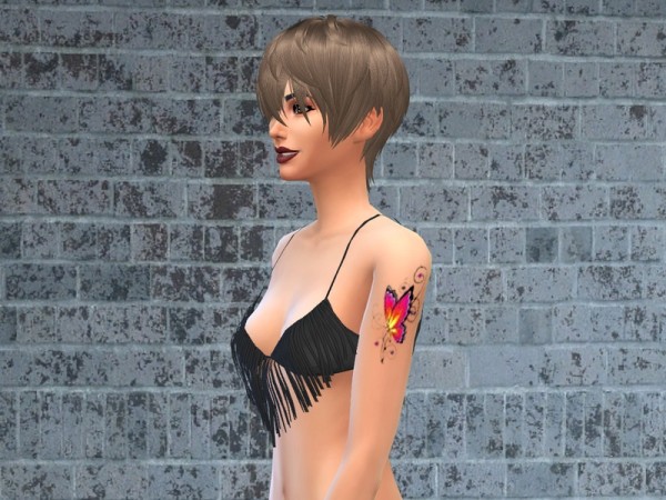  The Sims Resource: Butterfly Tattoo 1 by BeccaB323