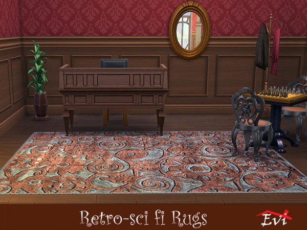  The Sims Resource: Retro Sci fi rugs by evi