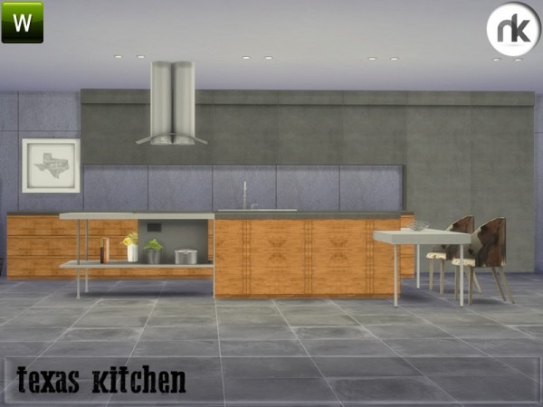  The Sims Resource: Texas Kitchen by Nikadema