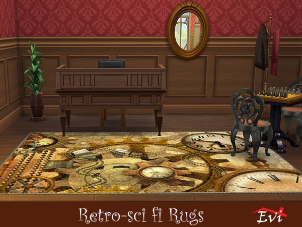  The Sims Resource: Retro Sci fi rugs by evi