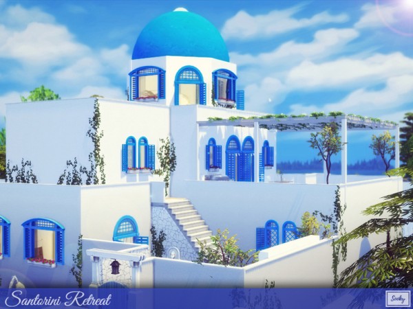  The Sims Resource: Santorini Retreat house by Sooky