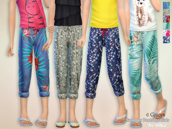  The Sims Resource: Summer Pants for Girls by lillka