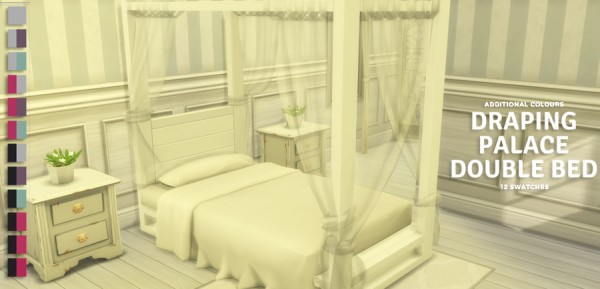 Simlish Designs: Draping Palace Double Bed