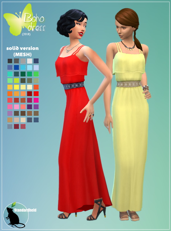  Simsworkshop: Boho Dresss