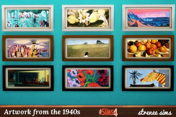  Strenee sims: Art Series: Artwork from the 1920  1940s