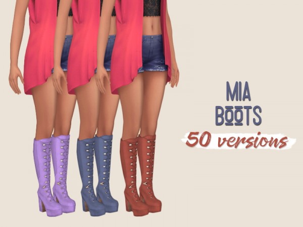  Simsworkshop: Mia Boots by midnightskysims