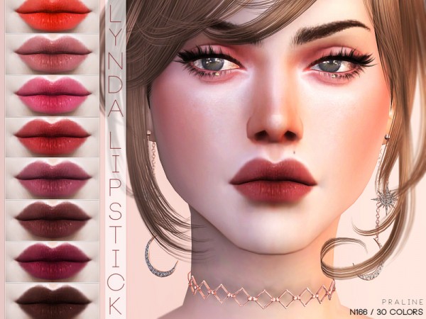  The Sims Resource: Lynda Lipstick N166 by Pralinesims