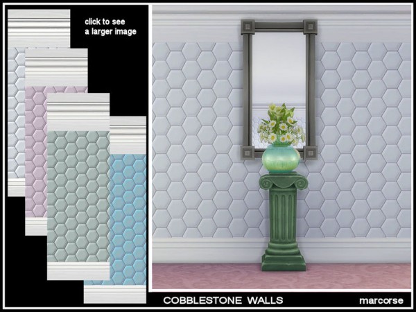  The Sims Resource: Cobblestone Walls by marcorse