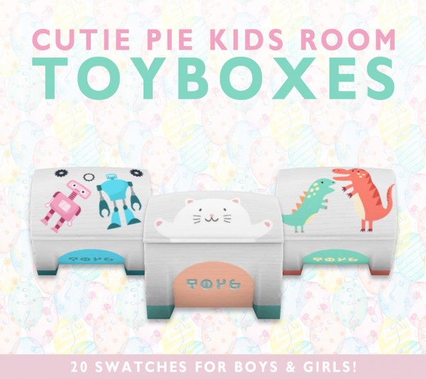 Simplistic: Kids room toy boxes