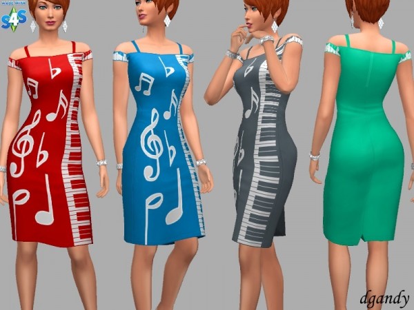  The Sims Resource: Party dress Wanda by dgandy