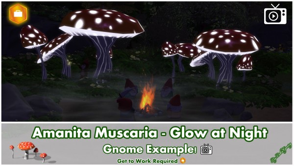  Mod The Sims: Amanita Muscaria   Glow at Night by Bakie