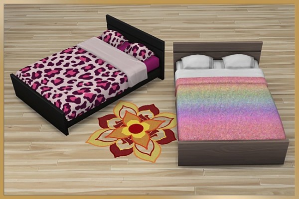  Blackys Sims 4 Zoo: Bed frame Bibi by Cappu