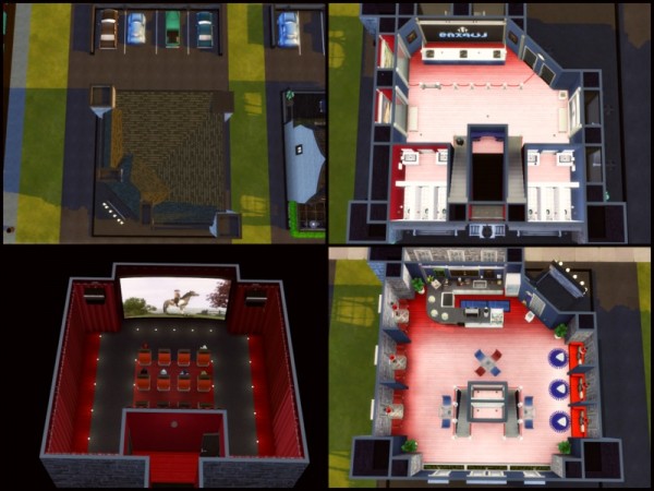  The Sims Resource: Simplex   Movie Theater and Cafe by sparky