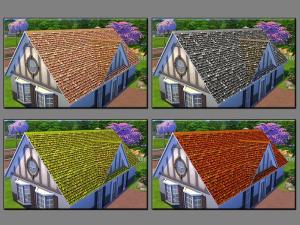  The Sims Resource: Wooden Shringles Roof by matomibotaki