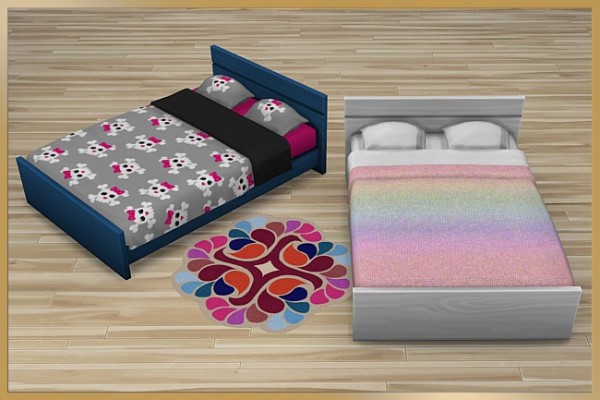  Blackys Sims 4 Zoo: Bed frame Bibi by Cappu