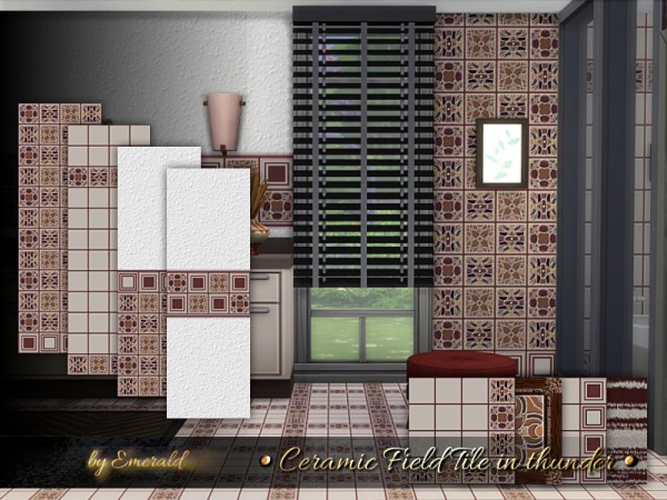  The Sims Resource: Ceramic Field Tile in thunder by emerald