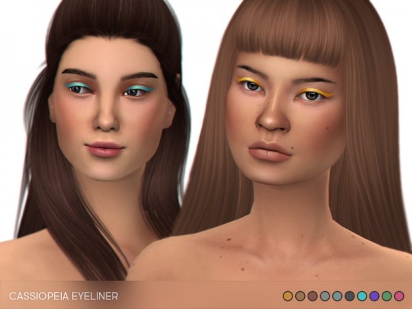  The Sims Resource: Cassiopeia Eyeliner by pixelette
