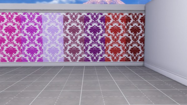  Mod The Sims: Damask White Version walls by angea