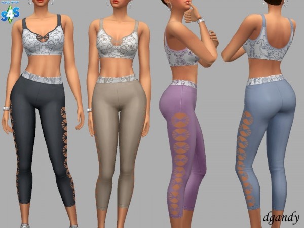  The Sims Resource: Athletic top and leggings   Vera by dgandy