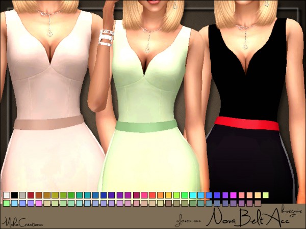  The Sims Resource: Nova Dress / Belt Acc by MahoCreations