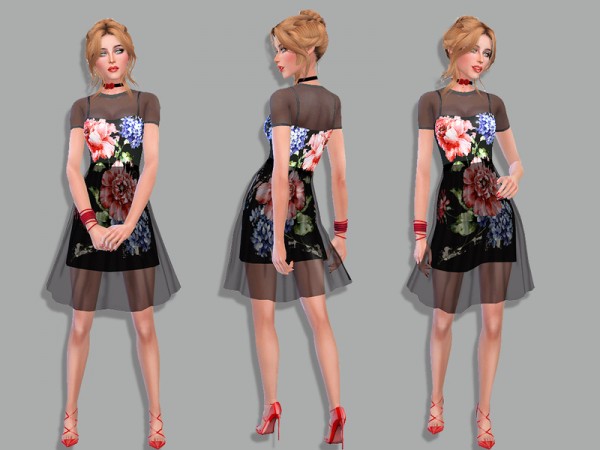  The Sims Resource: Camille dress by Simalicious