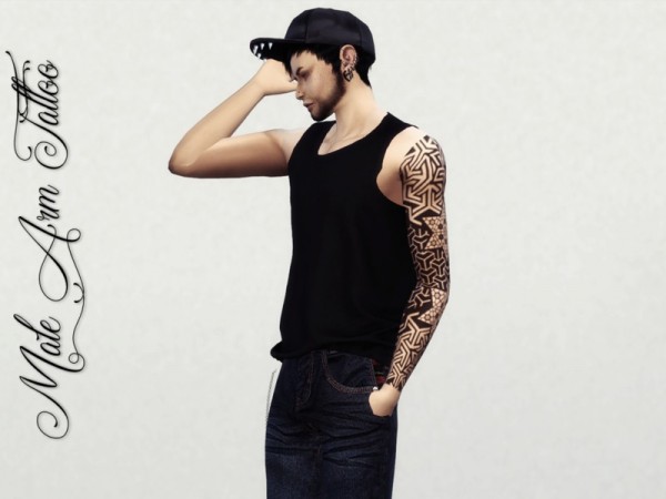  The Sims Resource: Male Arm Tattoo by Reevaly