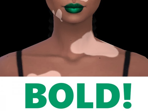  The Sims Resource: Dark Shimmery Lips by MsBeary
