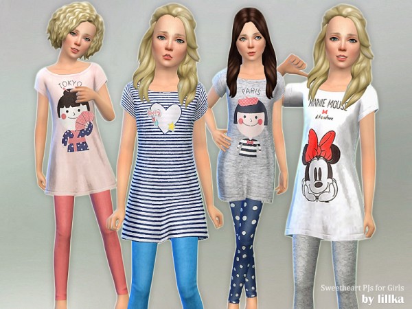  The Sims Resource: Sweetheart PJs by lillka