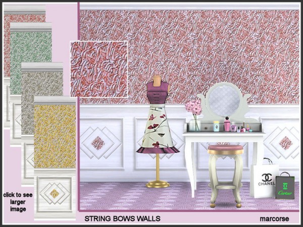  The Sims Resource: String Bow Walls by marcorse
