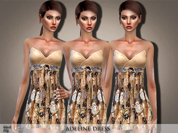 The Sims Resource: Adeline Dress by Black Lily
