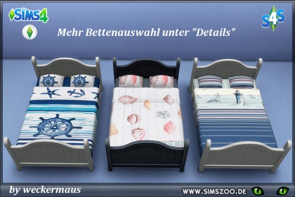  Blackys Sims 4 Zoo: Bed Nautilus D by weckermaus
