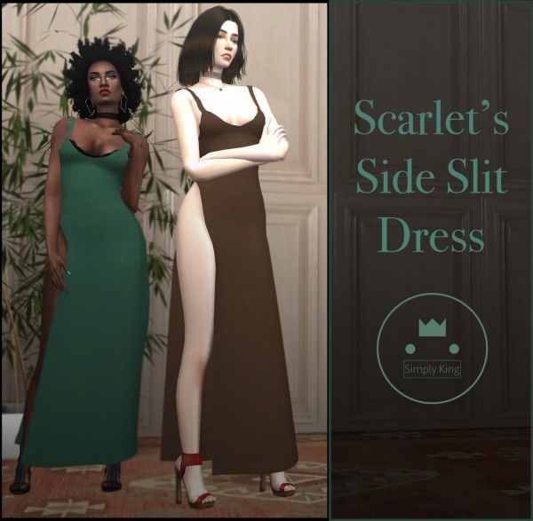  Simply King: Scarlet’s Side Slit Dress