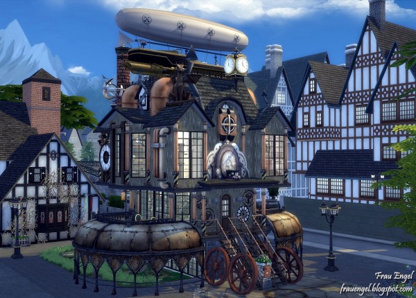 Frau Engel: Steampunk House • Sims 4 Downloads