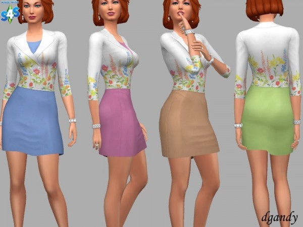  The Sims Resource: Formal dress Vera by dgandy