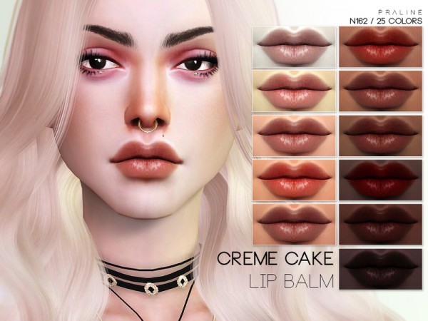  The Sims Resource: Creme Cake Lipbalm N162 by Pralinesims