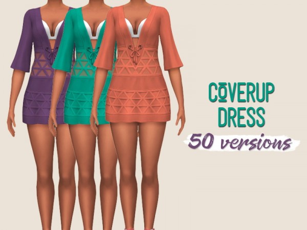  Simsworkshop: Coverup Dress by midnightskysims