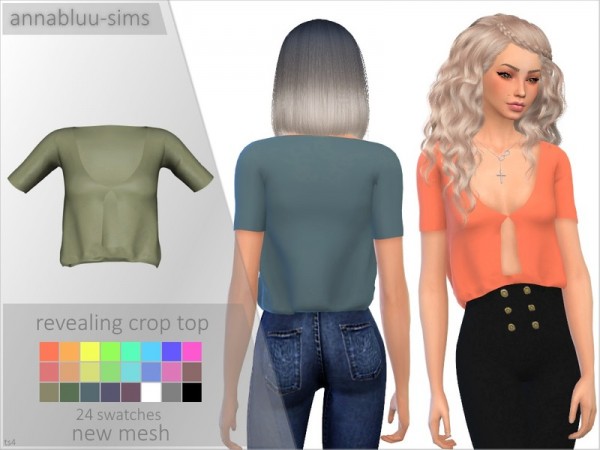  The Sims Resource: Revealing Crop Top by annabluu