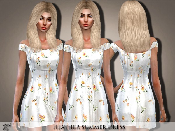  The Sims Resource: Heather Summer Dress by Black Lily